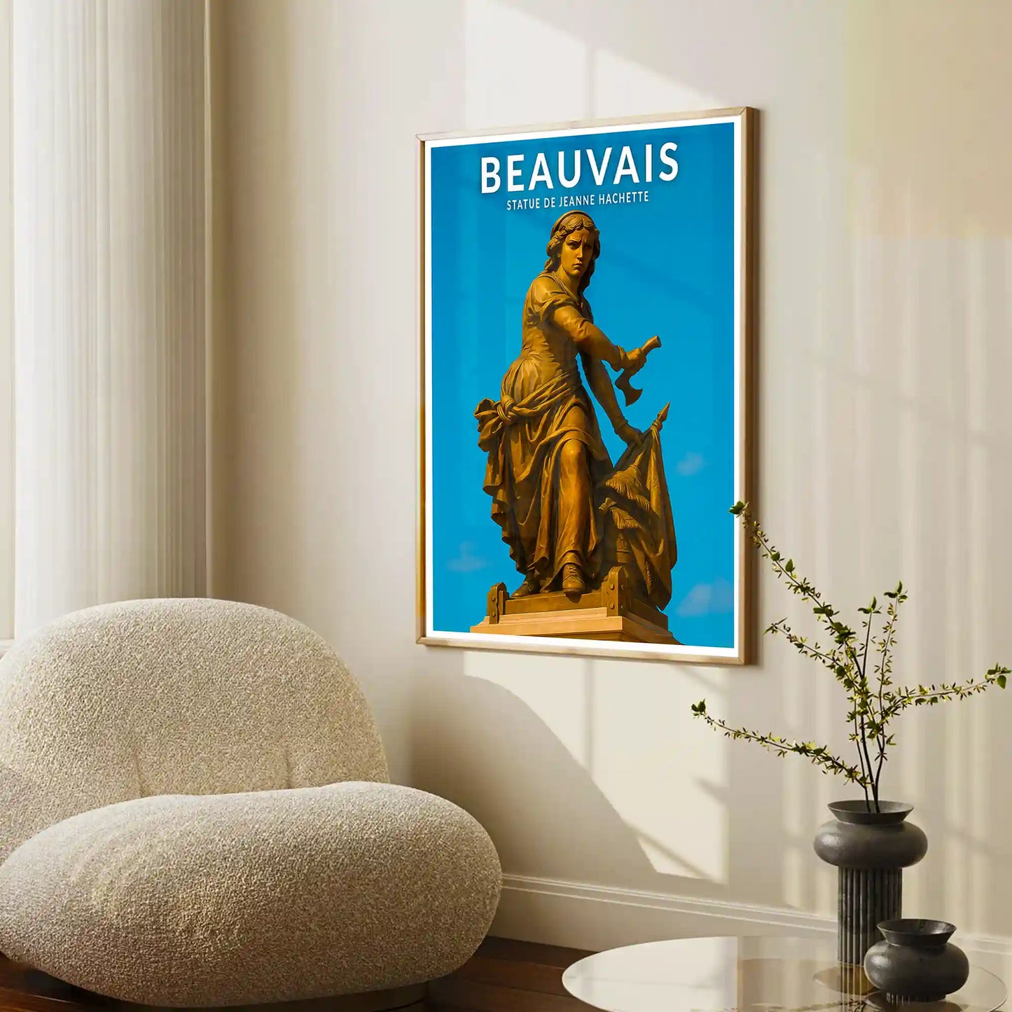 Affiche - Beauvais - Statue de Jeanne Hachette