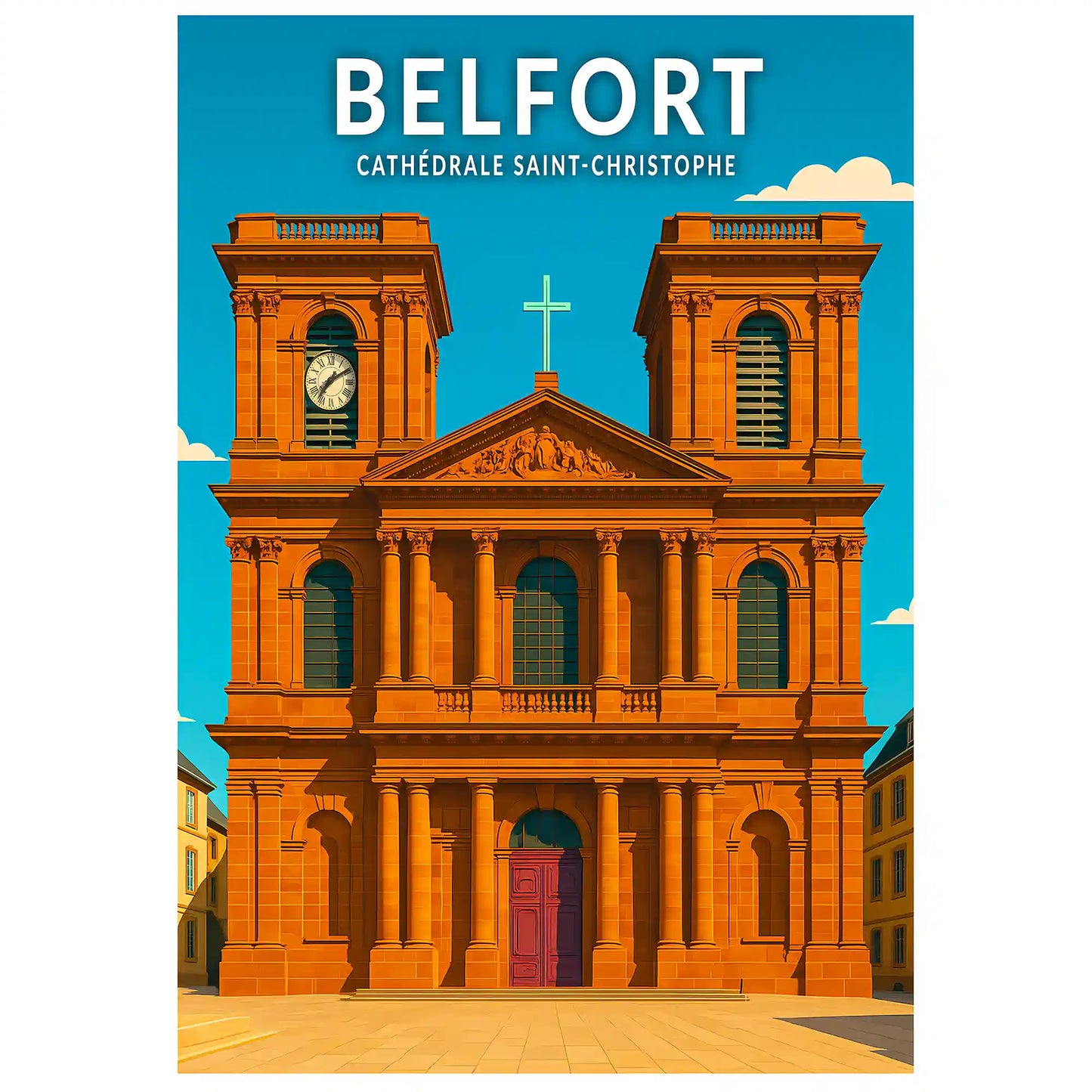 Affiche - Belfort - Cathédrale Saint-Christophe