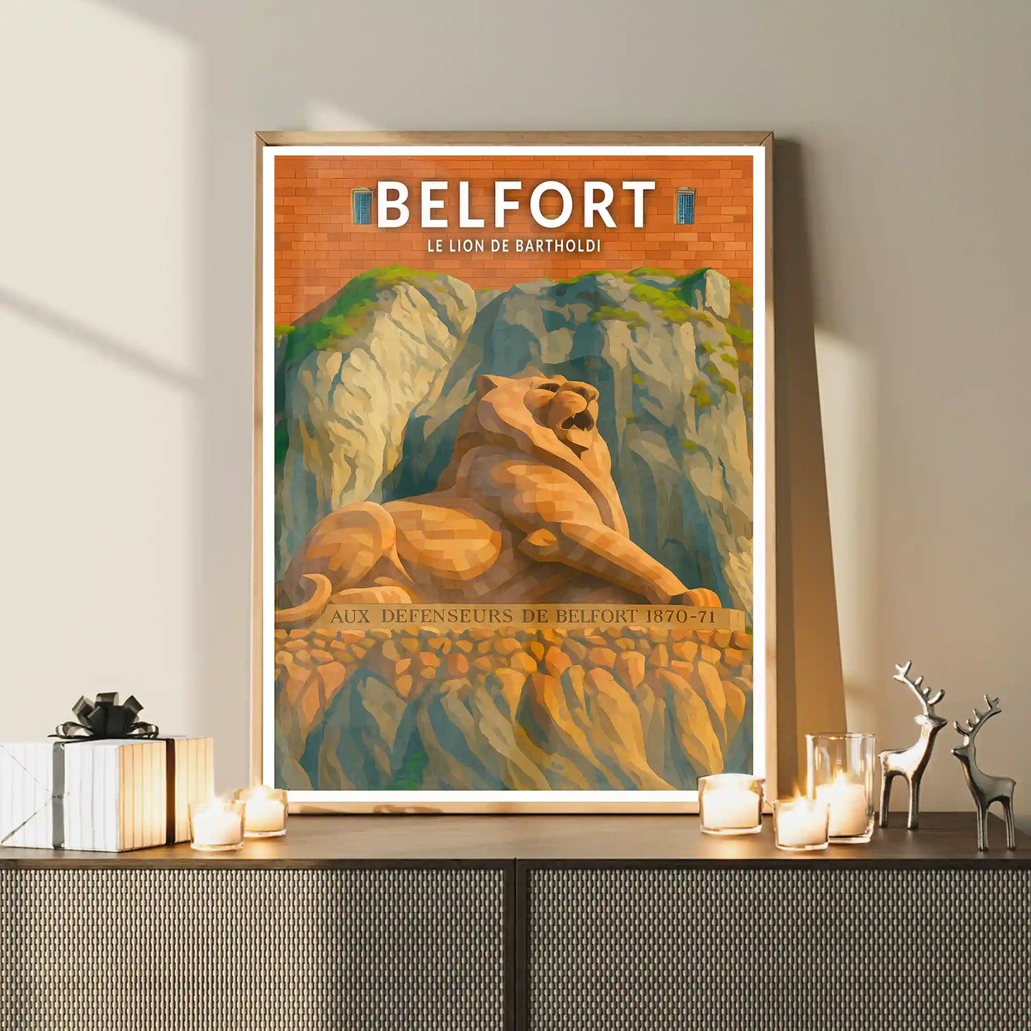 Affiche - Belfort - Le Lion de Bartholdi