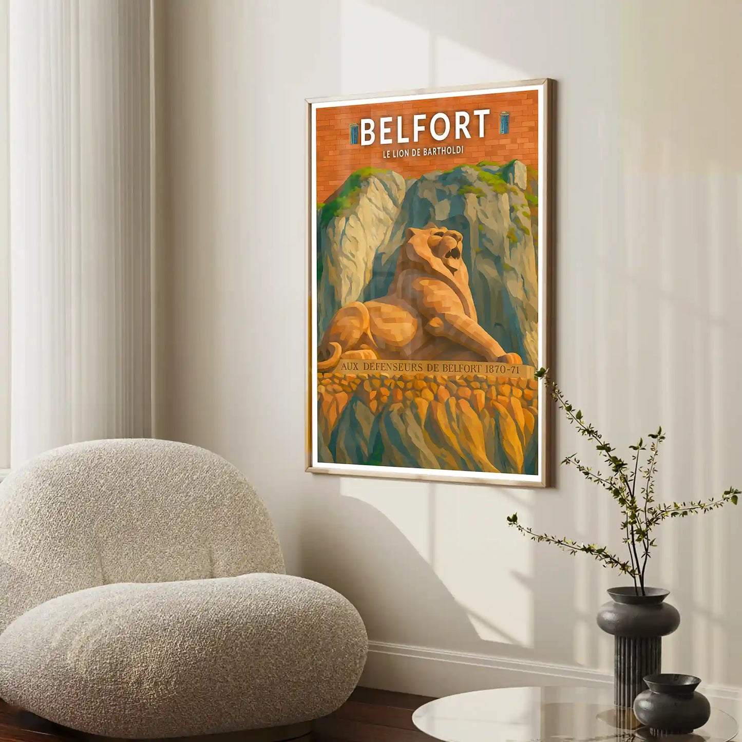 Affiche - Belfort - Le Lion de Bartholdi
