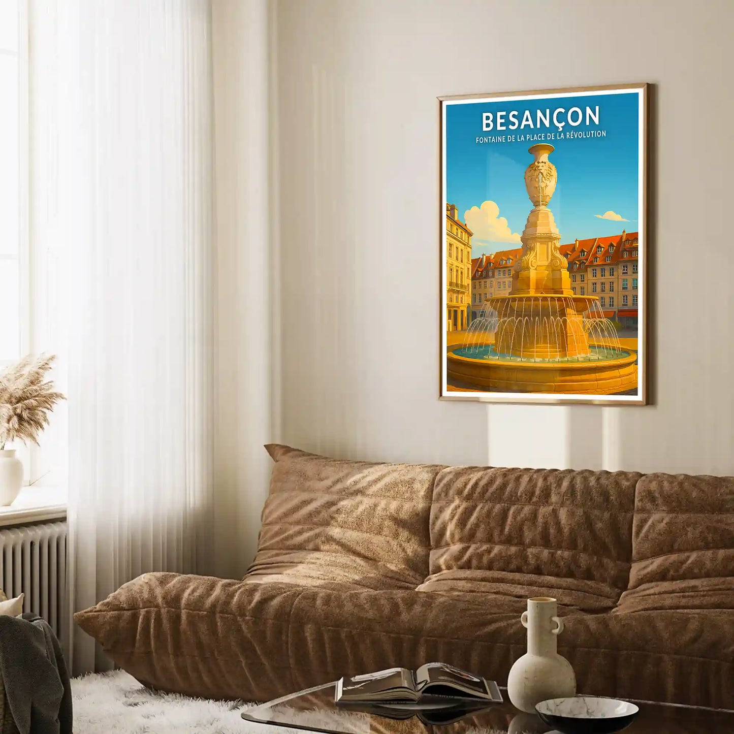 Affiche - Besançon - Fontaine de la Place de la Révolution