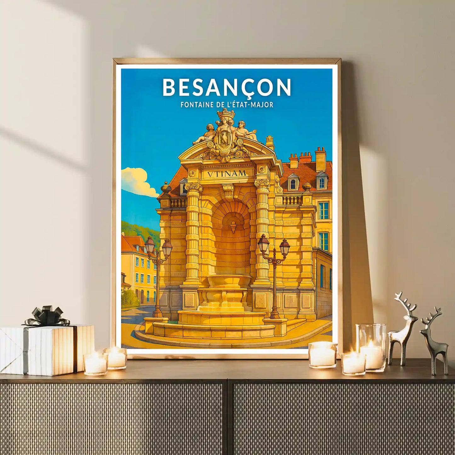 Affiche - Besançon - Fontaine de l'État-Major