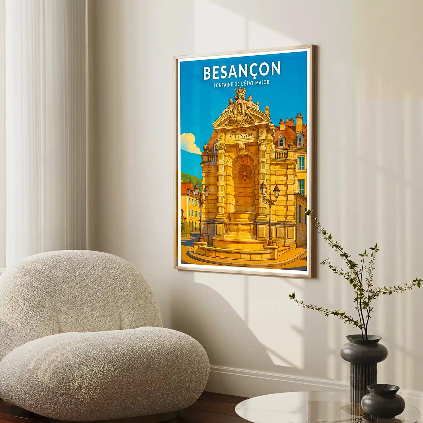 Affiche - Besançon - Fontaine de l'État-Major