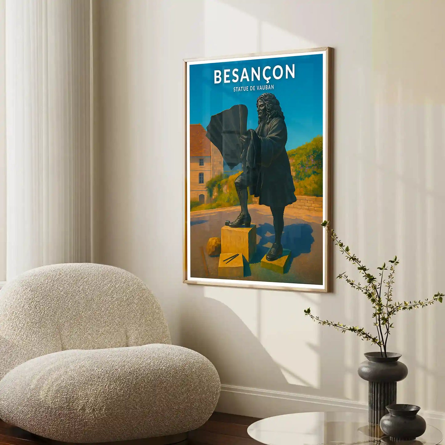Affiche - Besançon - Statue de Vauban