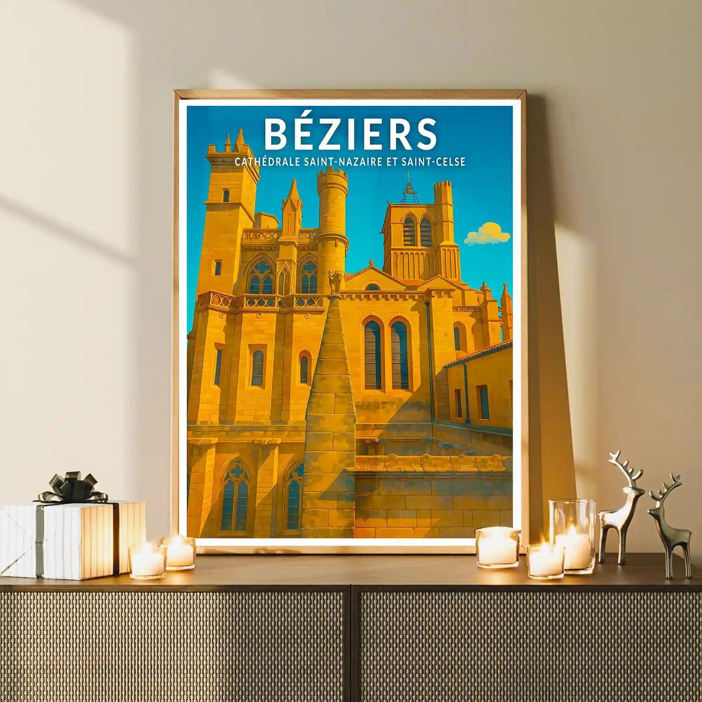 Affiche - Béziers - Cathédrale Saint-Nazaire et Saint-Celse