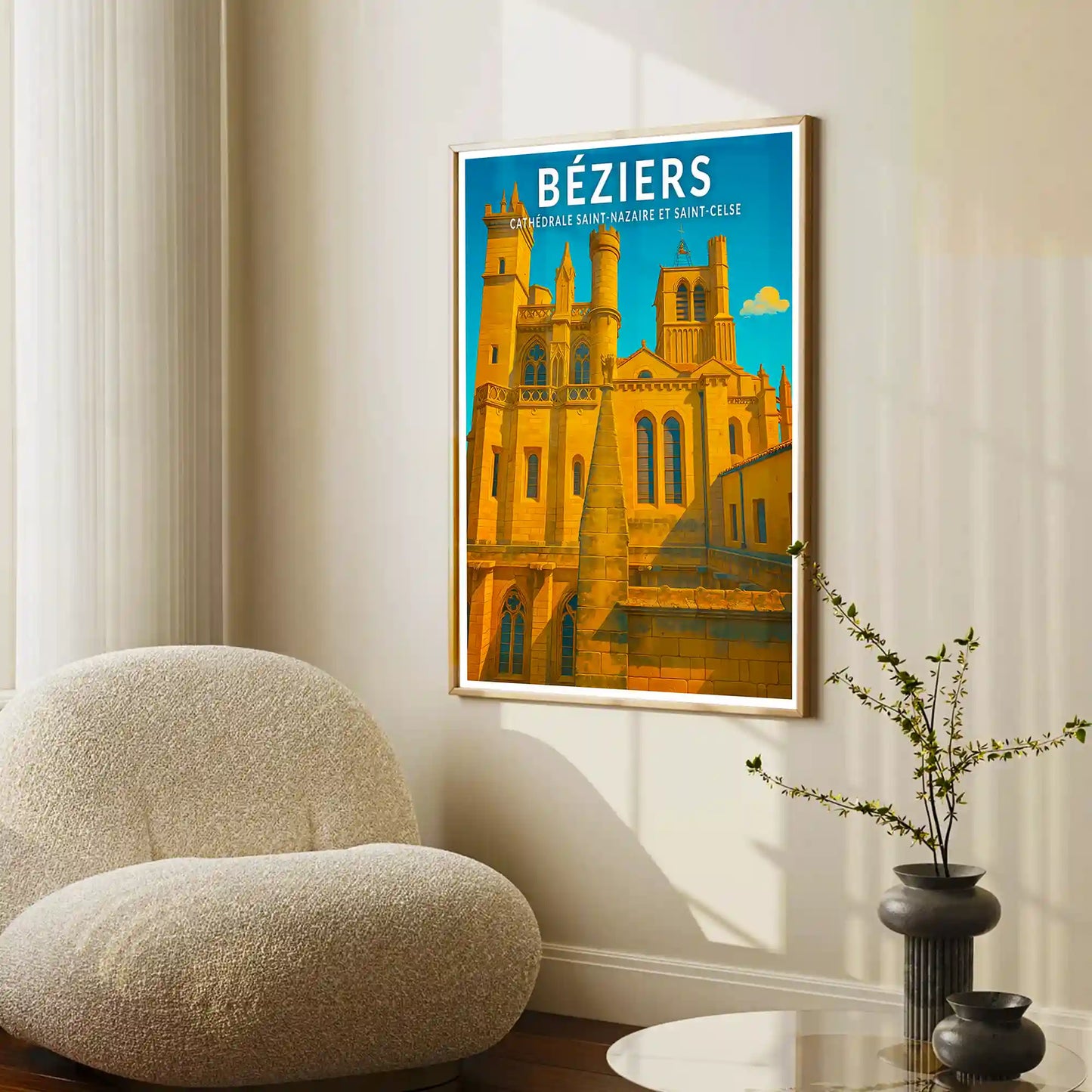 Affiche - Béziers - Cathédrale Saint-Nazaire et Saint-Celse