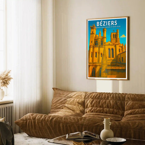 Affiche - Béziers - Cathédrale Saint-Nazaire et Saint-Celse