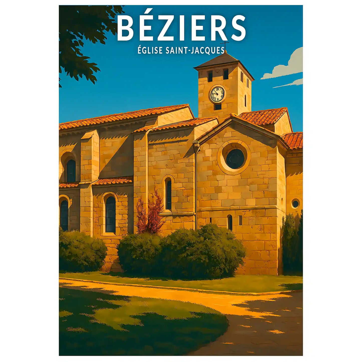 Affiche - Béziers - Église Saint-Jacques