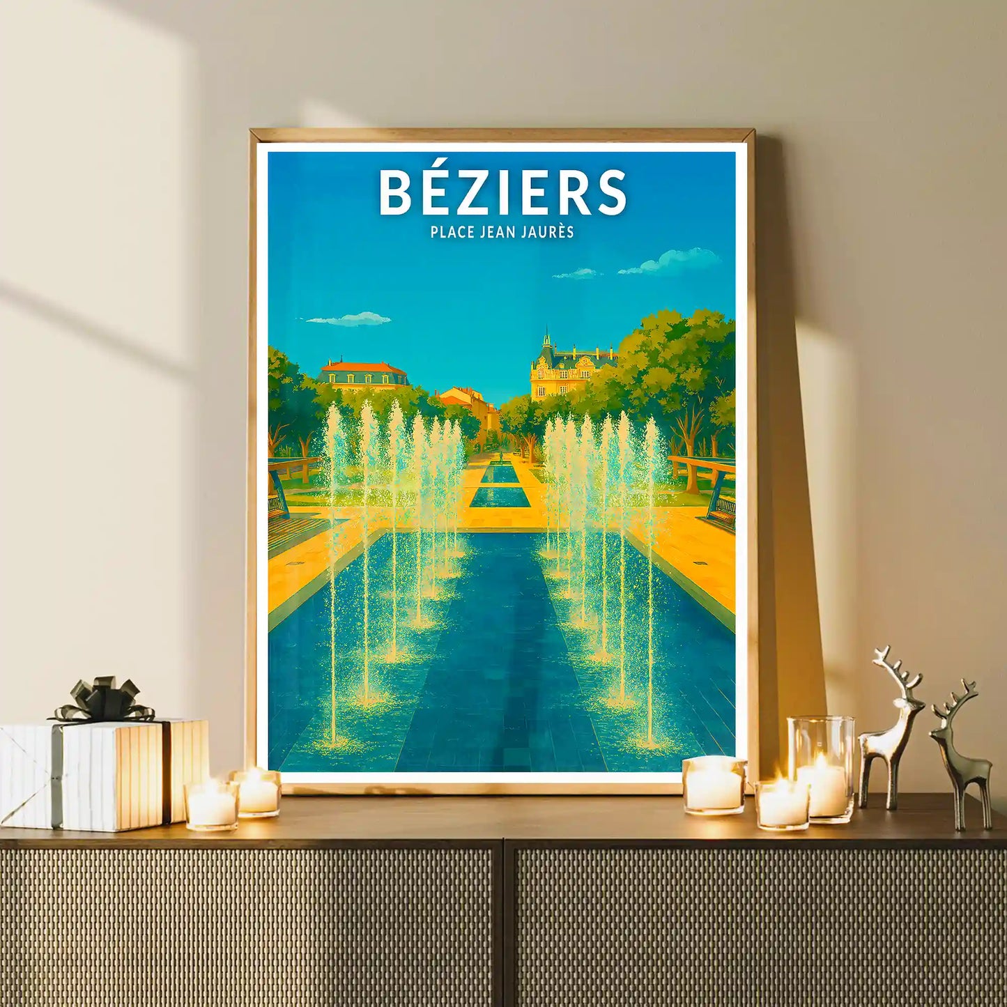 Affiche - Béziers - Place Jean Jaurès