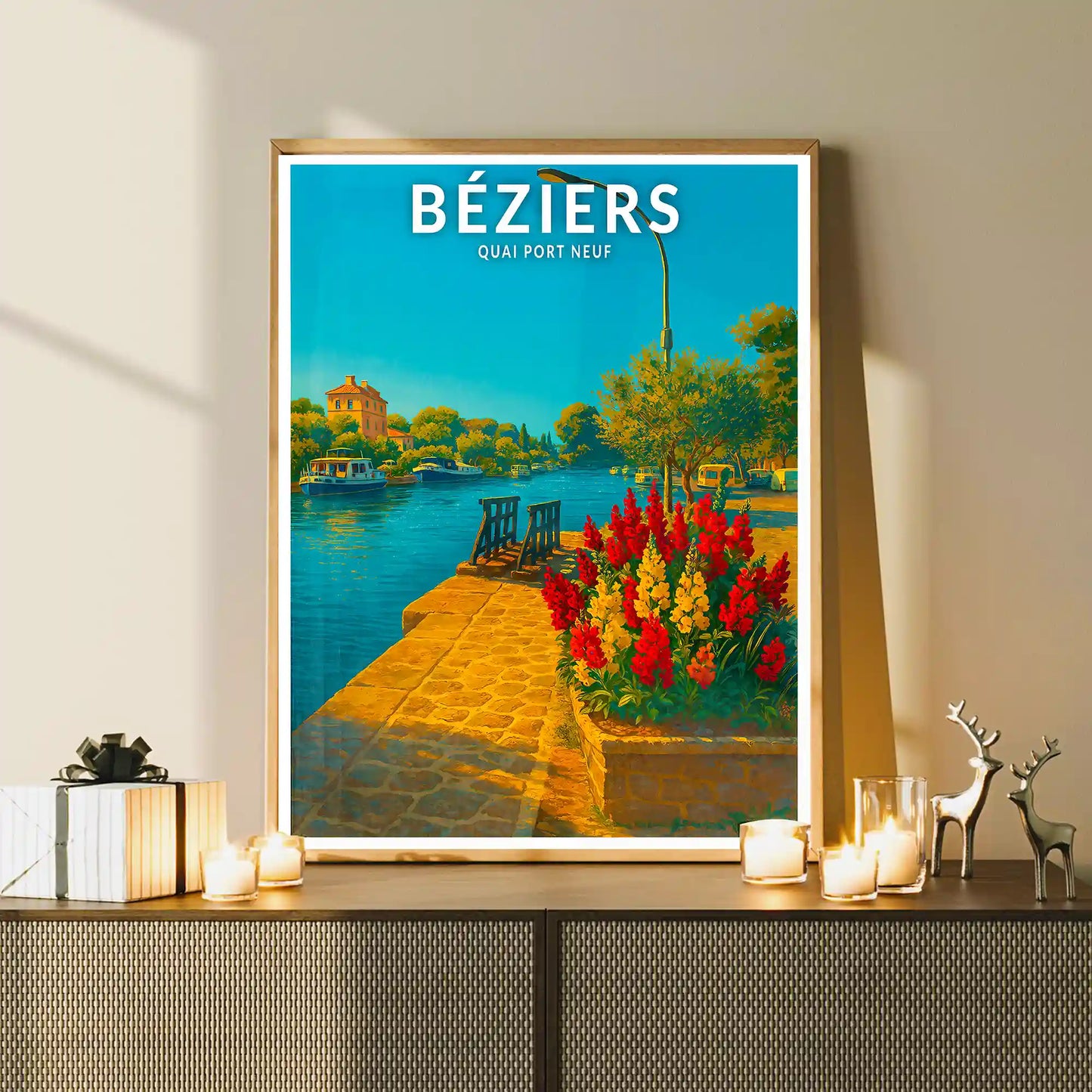 Affiche - Béziers - Quai Port Neuf