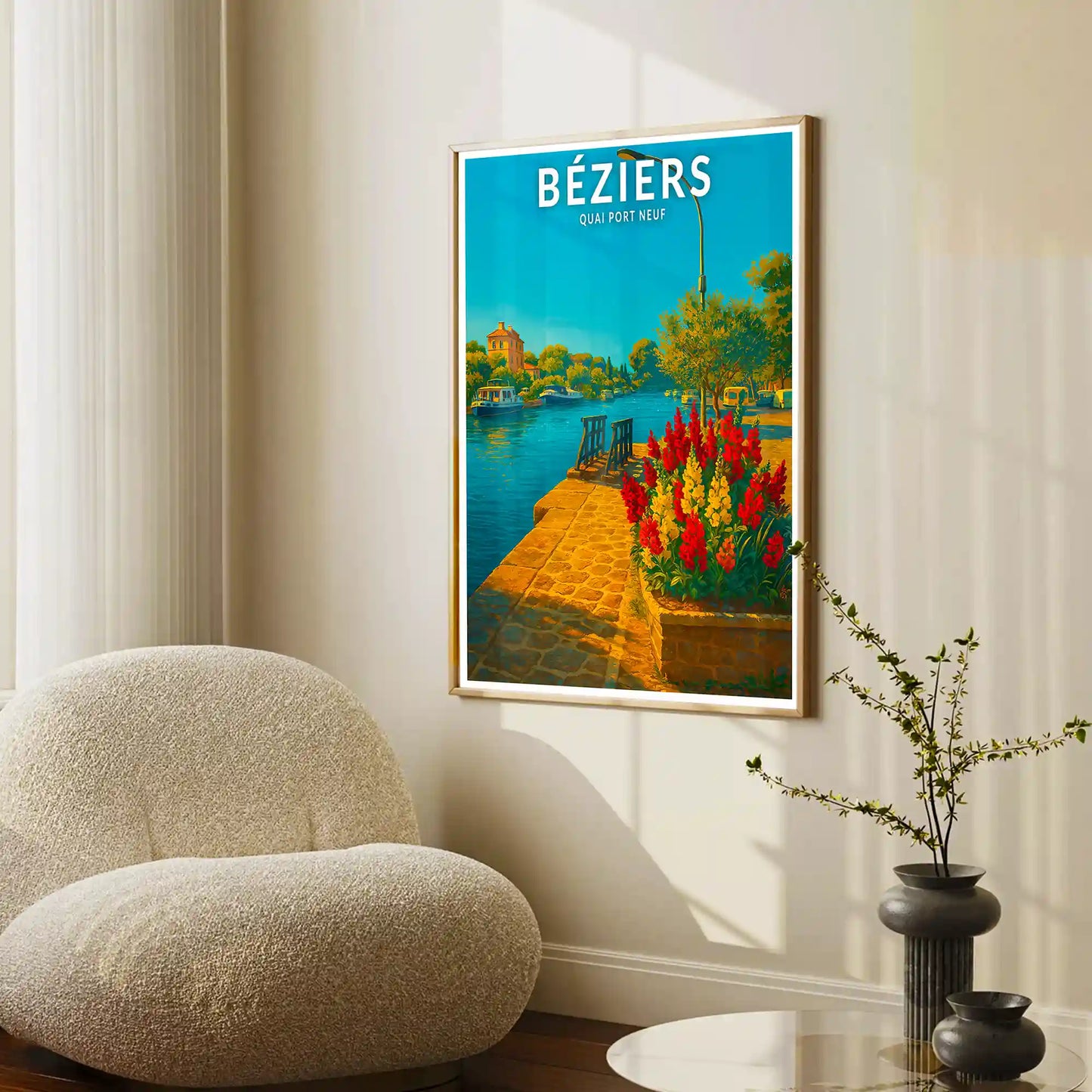 Affiche - Béziers - Quai Port Neuf