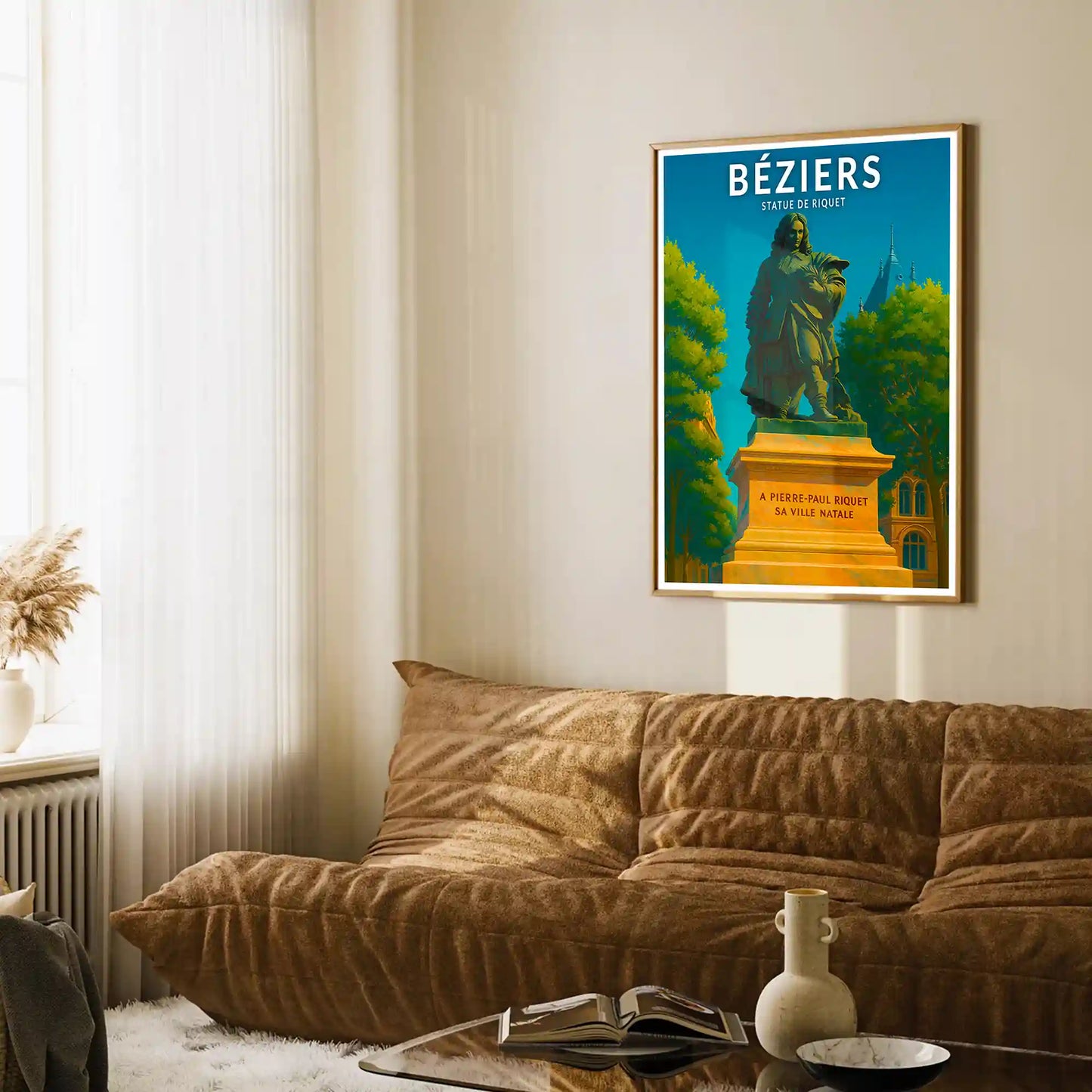 Affiche - Béziers - Statue de Riquet