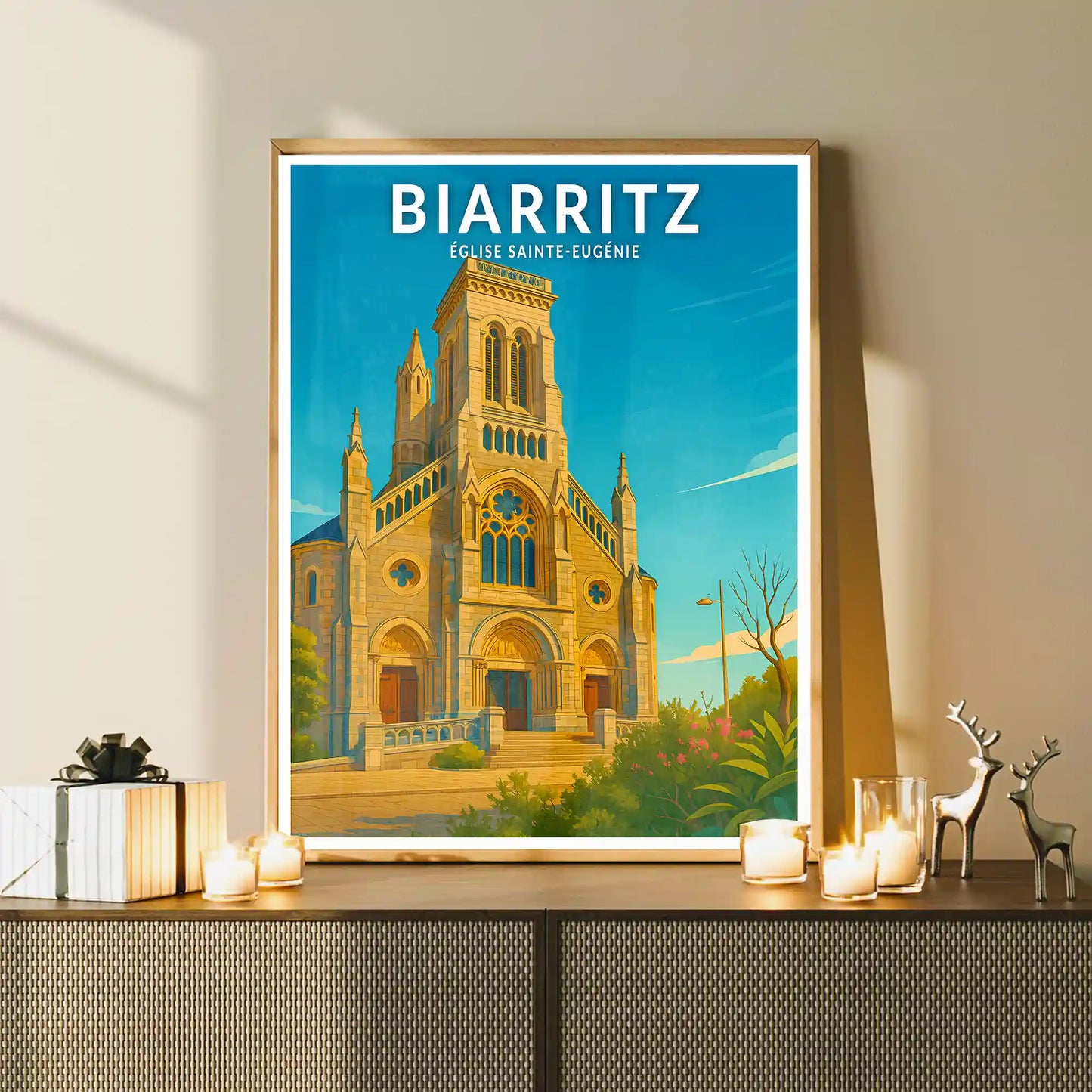 Affiche - Biarritz - Église Sainte-Eugénie