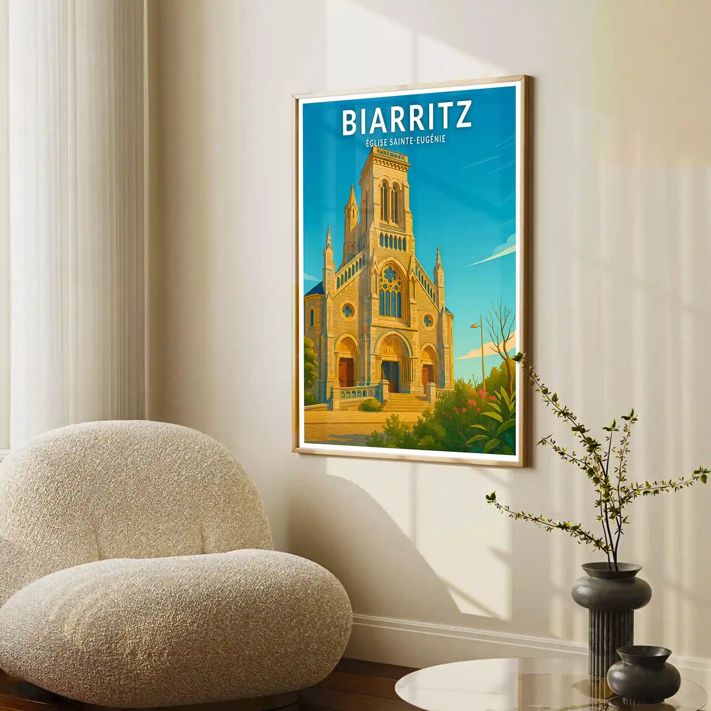Affiche - Biarritz - Église Sainte-Eugénie