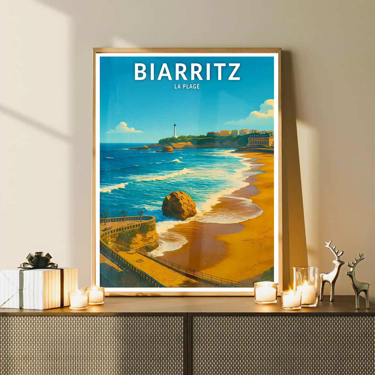 Affiche - Biarritz - La Plage