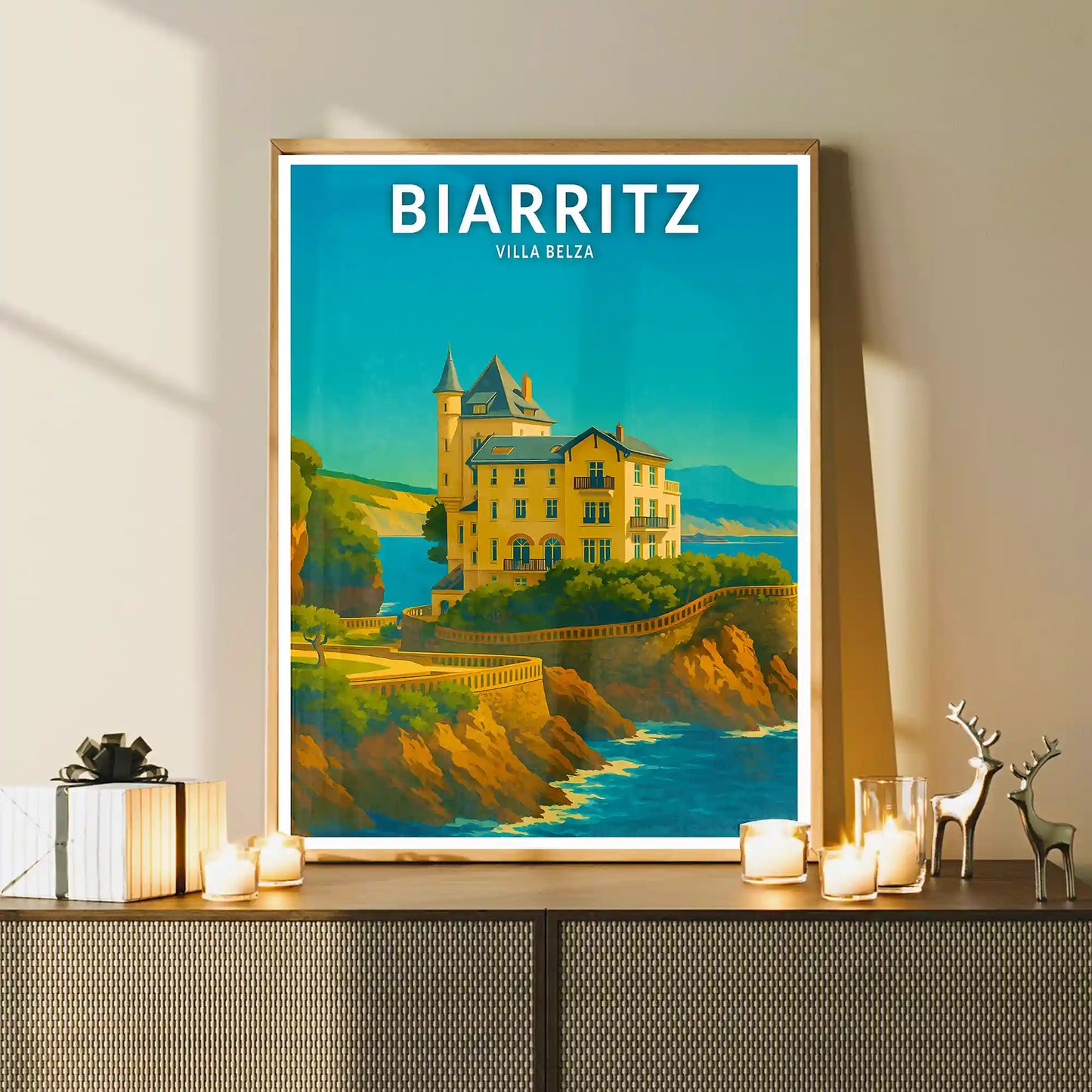 Affiche - Biarritz - Villa Belza