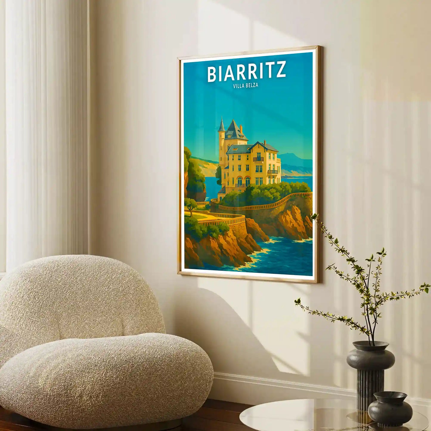 Affiche - Biarritz - Villa Belza
