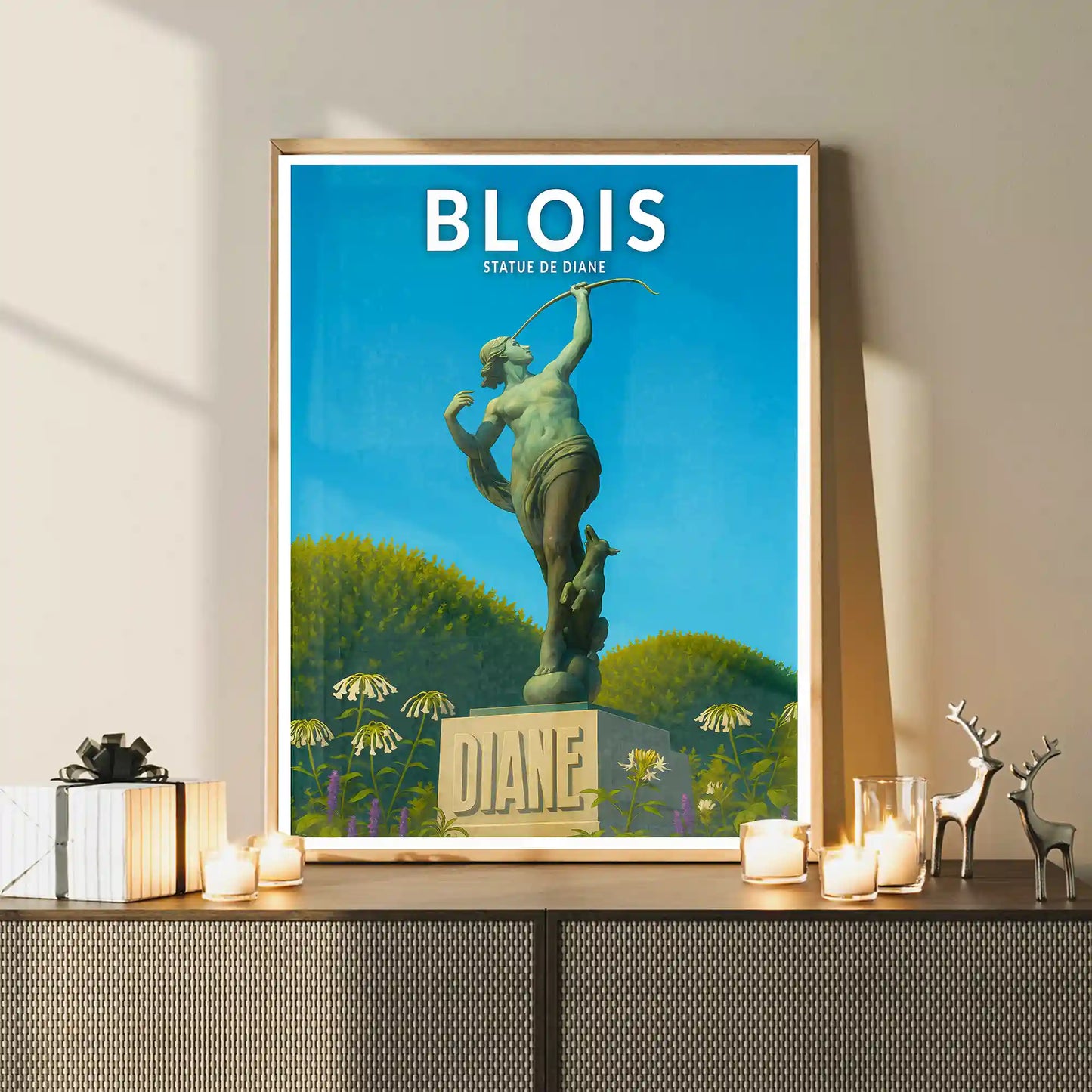 Affiche - Blois - Statue de Diane