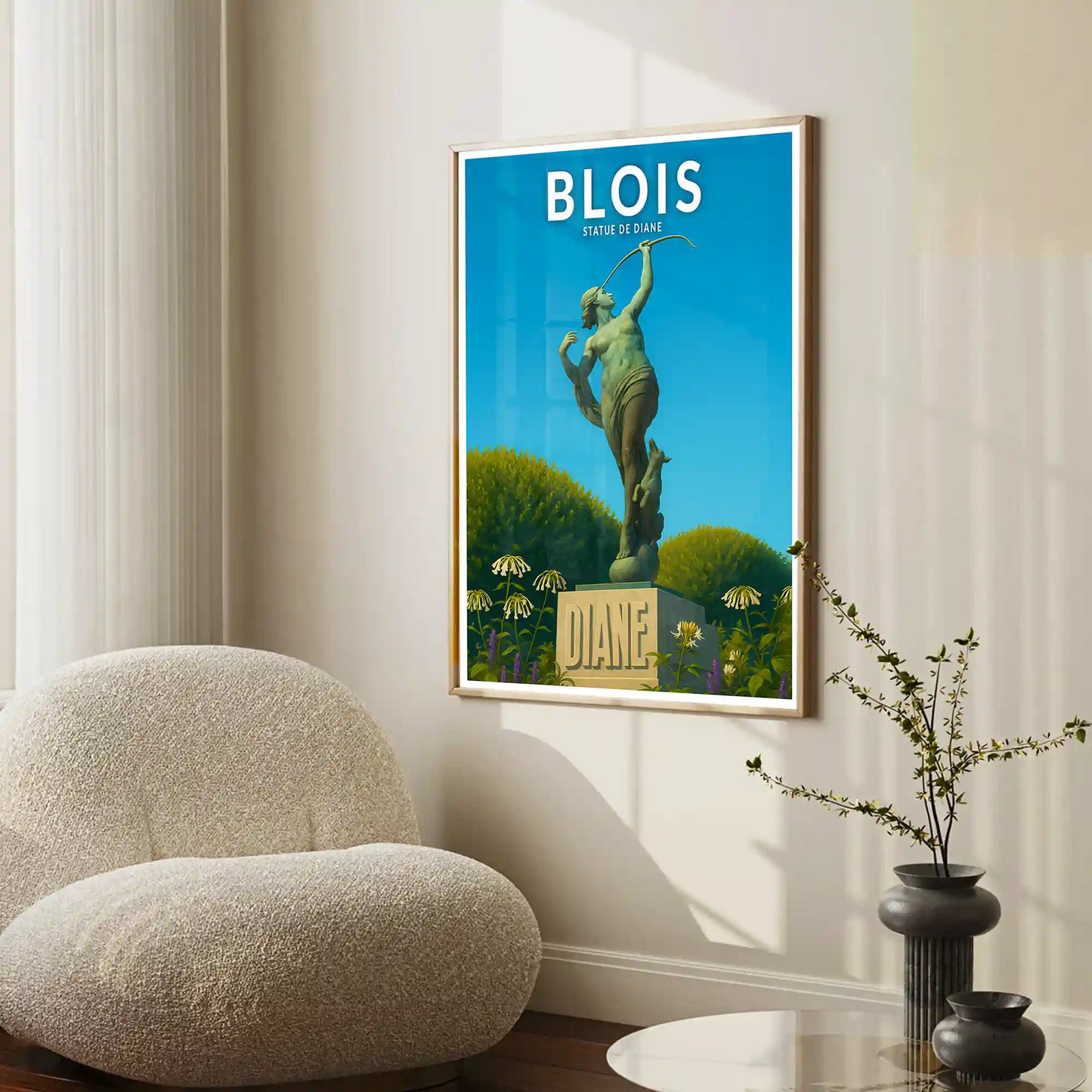 Affiche - Blois - Statue de Diane