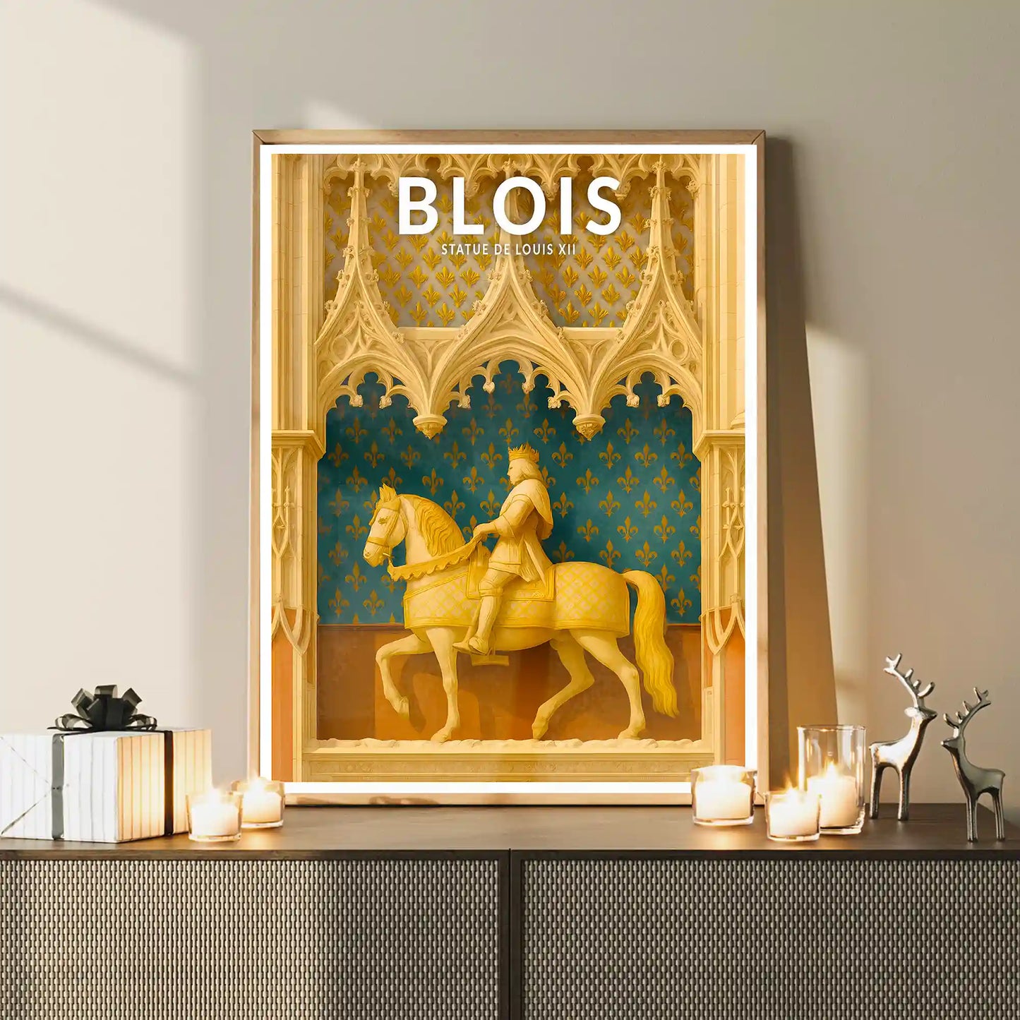 Affiche - Blois - Statue de Louis XII