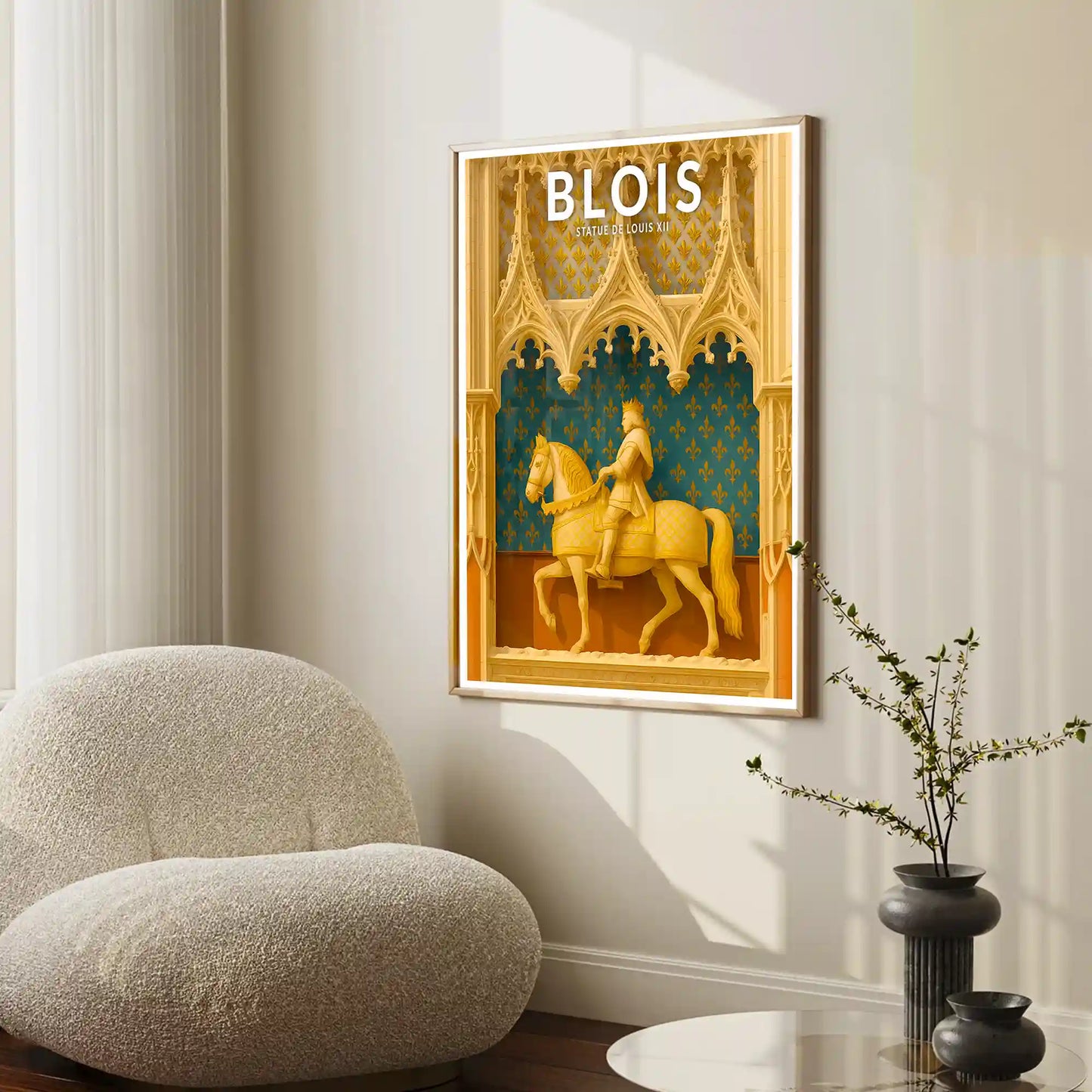 Affiche - Blois - Statue de Louis XII