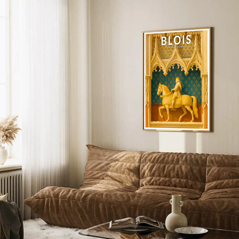 Affiche - Blois - Statue de Louis XII