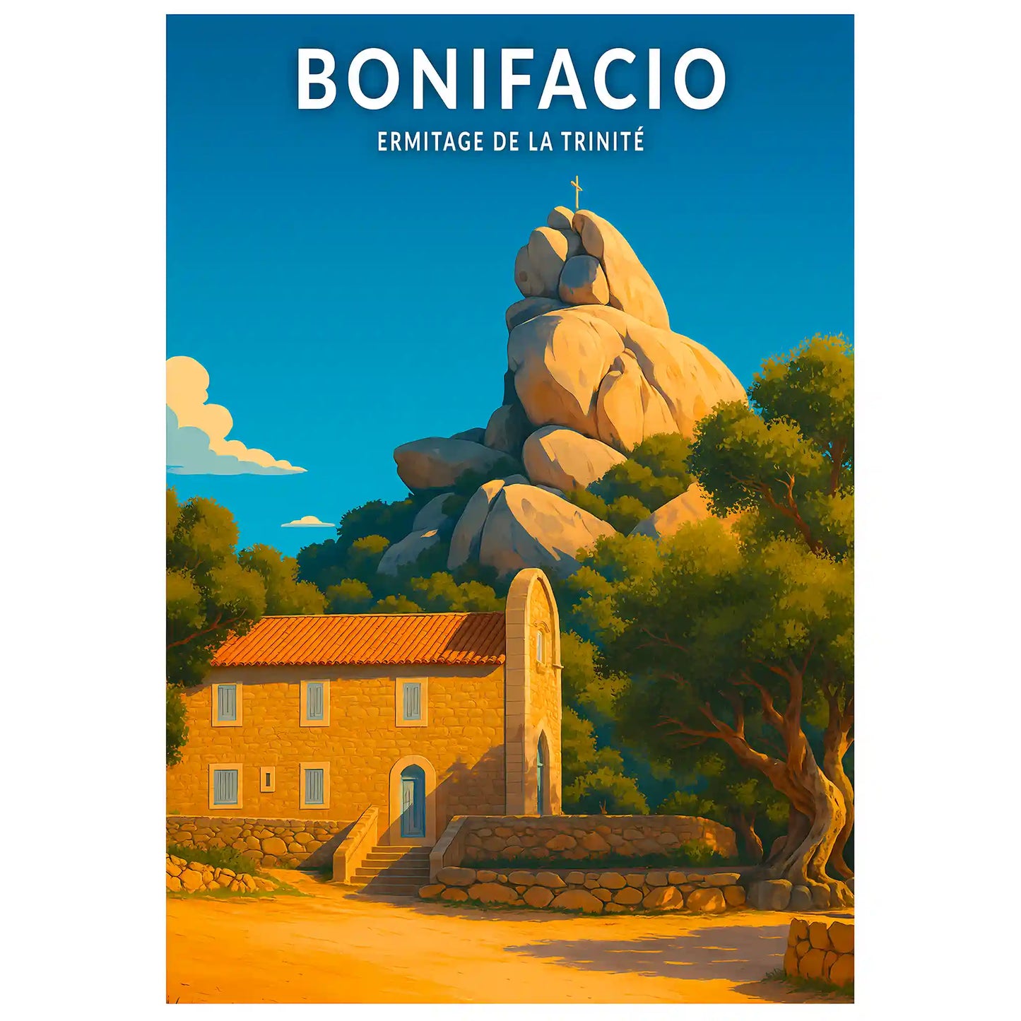 Affiche - Bonifacio - Ermitage de la Trinité
