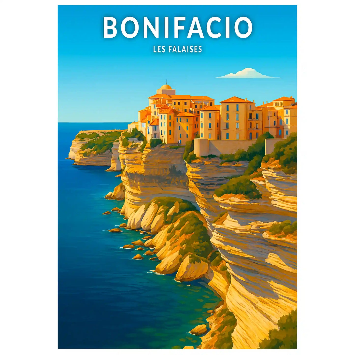 Affiche - Bonifacio - Les Falaises