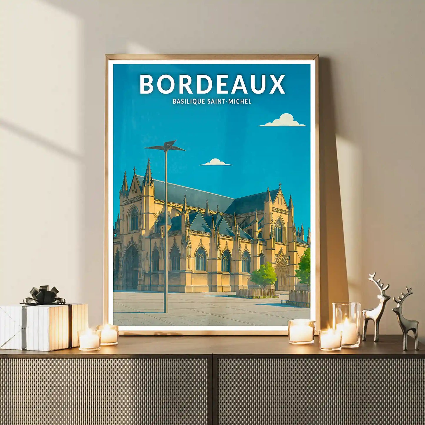 Affiche - Bordeaux - Basilique Saint-Michel
