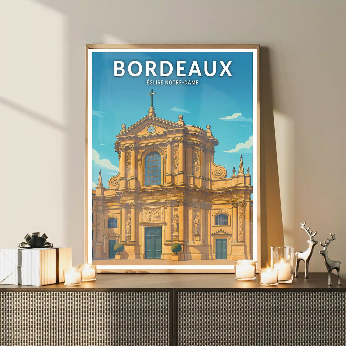 Affiche - Bordeaux - Église Notre-Dame