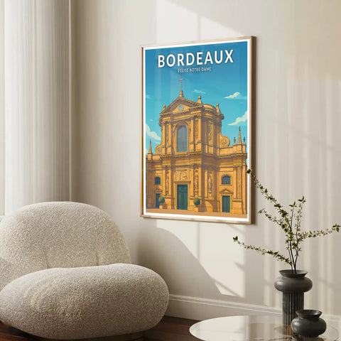 Affiche - Bordeaux - Église Notre-Dame