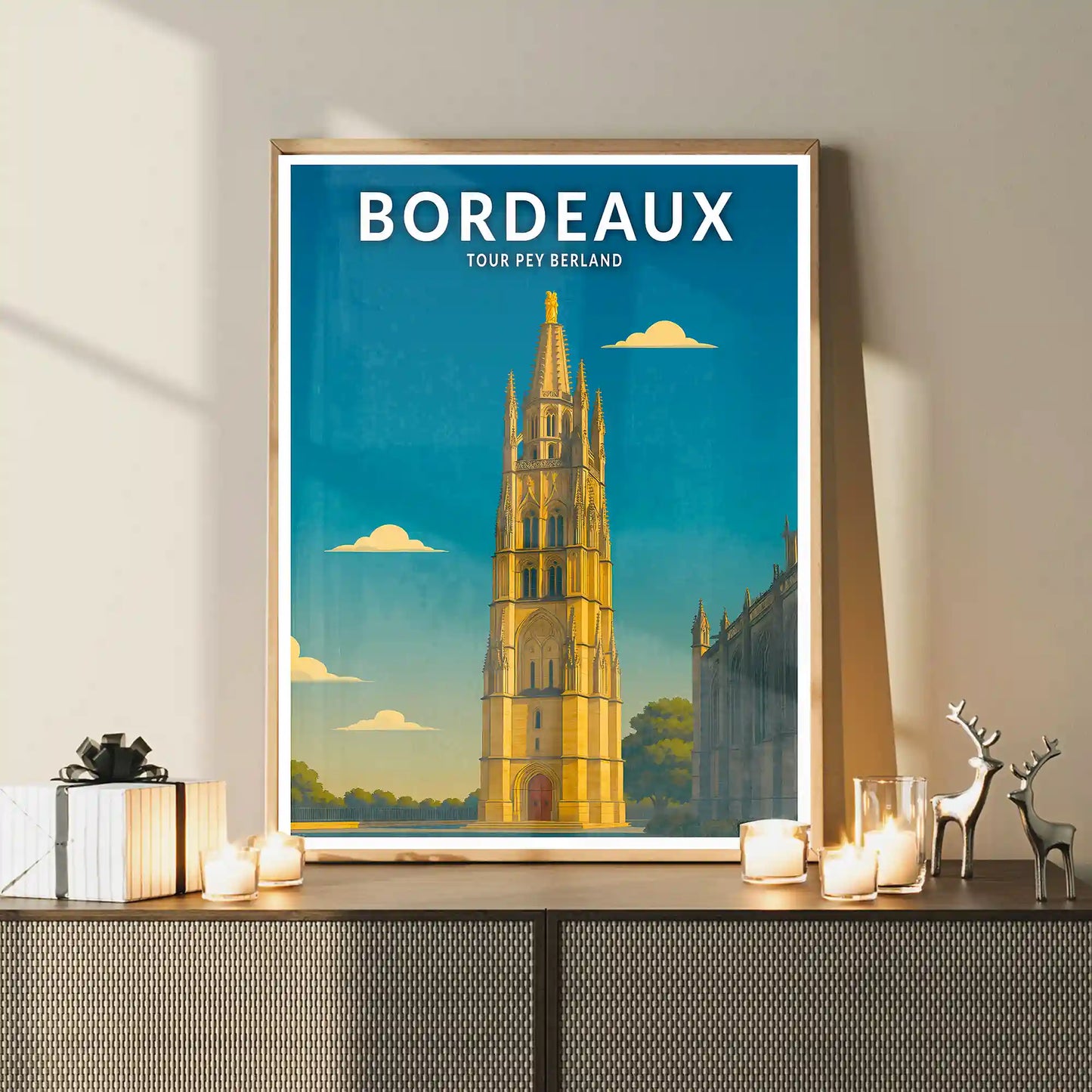 Affiche - Bordeaux - Tour Pey Berland