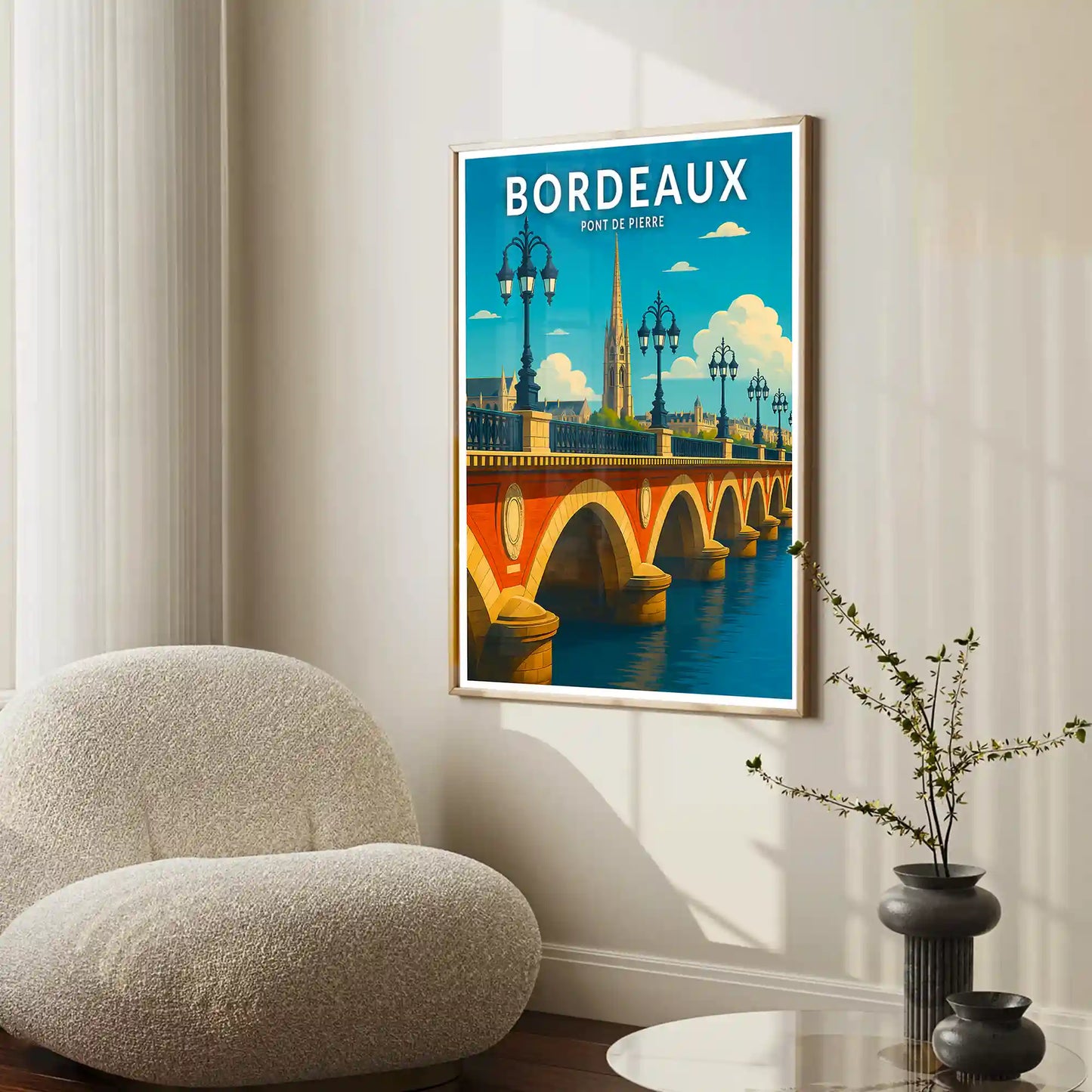 Affiche - Bordeaux - Pont de Pierre