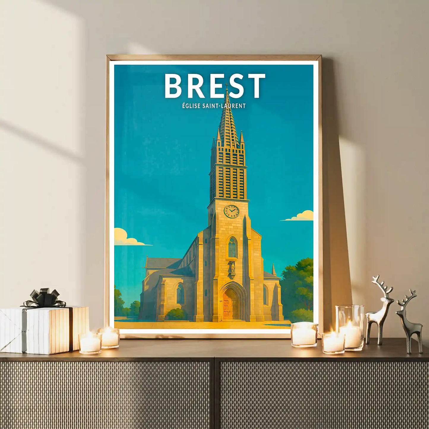Affiche - Brest - Église Saint-Laurent