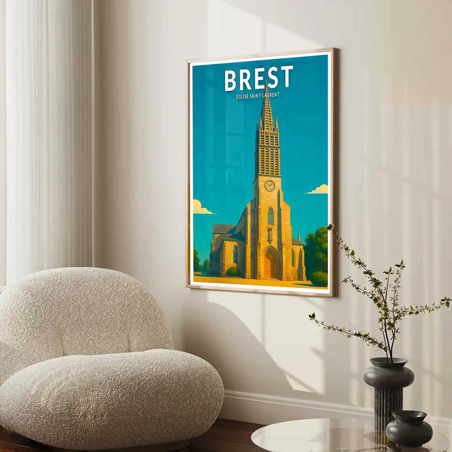 Affiche - Brest - Église Saint-Laurent