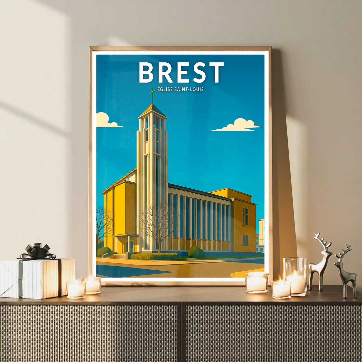Affiche - Brest - Église Saint-Louis