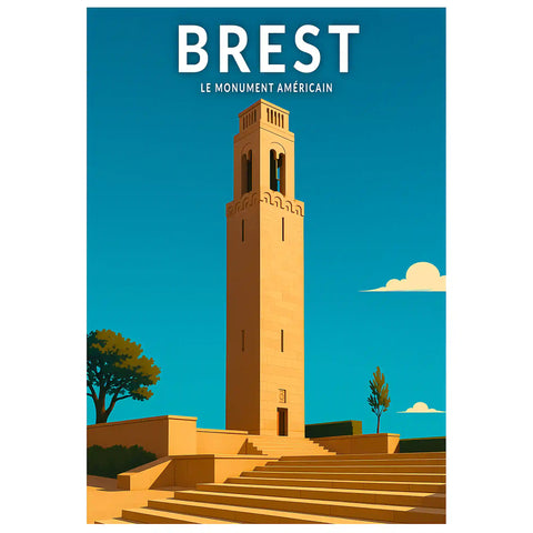Affiche - Brest - Le Monument Américain