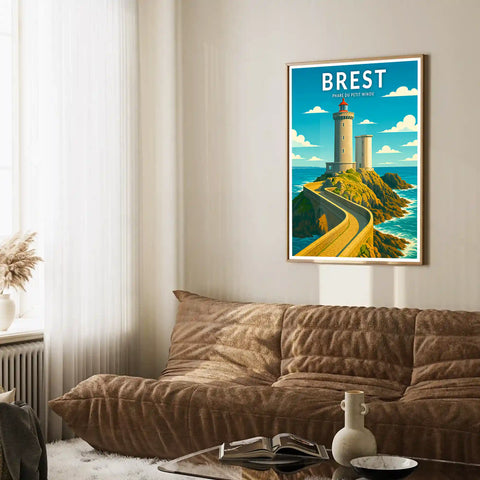Affiche - Brest - Phare du Petit Minou