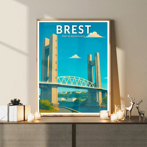 Affiche - Brest - Pont de Recouvrance