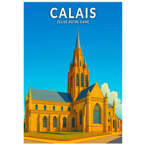 Affiche - Calais - Église Notre-Dame