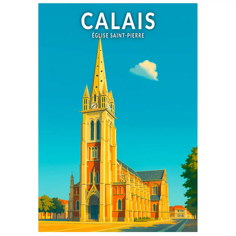 Affiche - Calais - Église Saint-Pierre