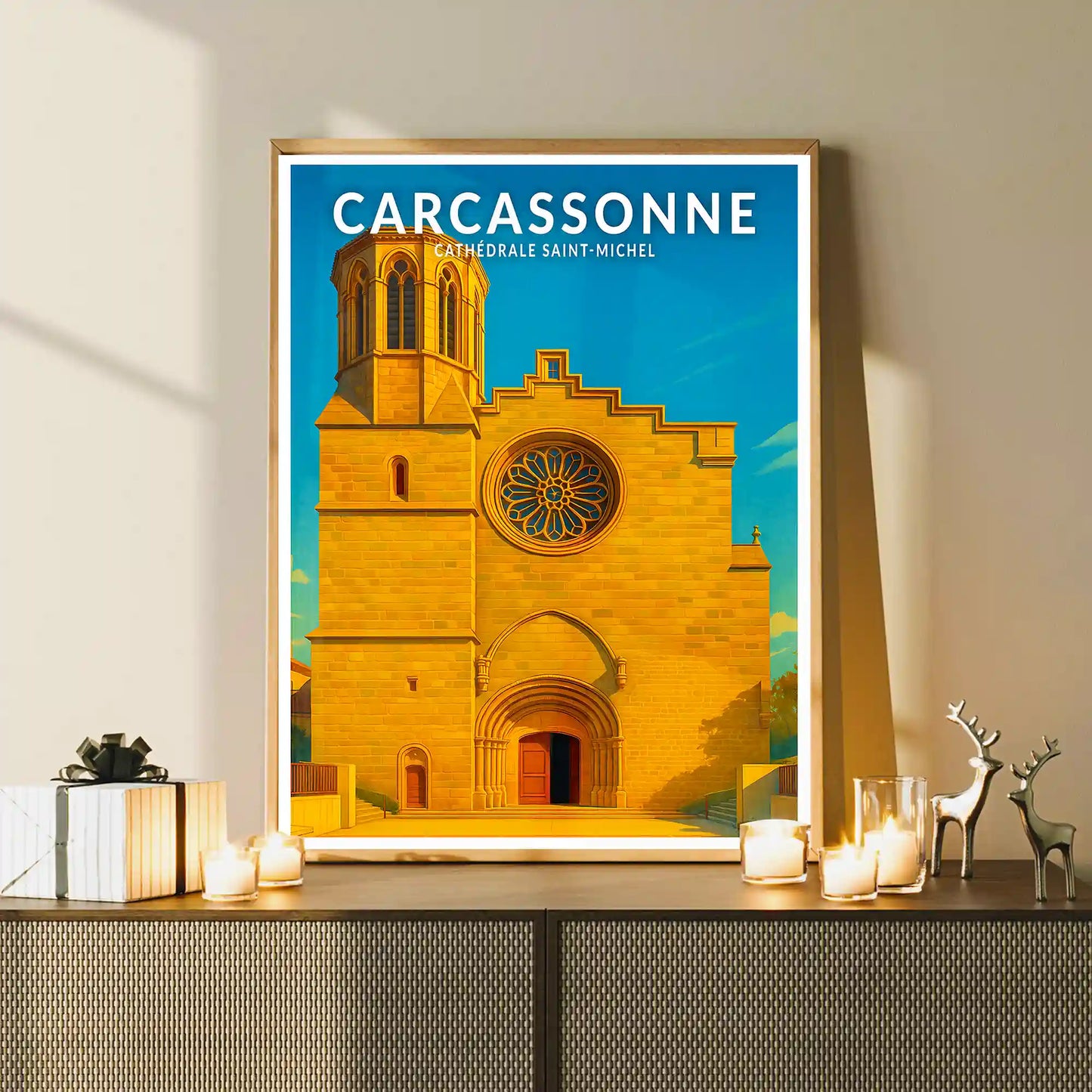 Affiche - Carcassonne - Cathédrale Saint-Michel