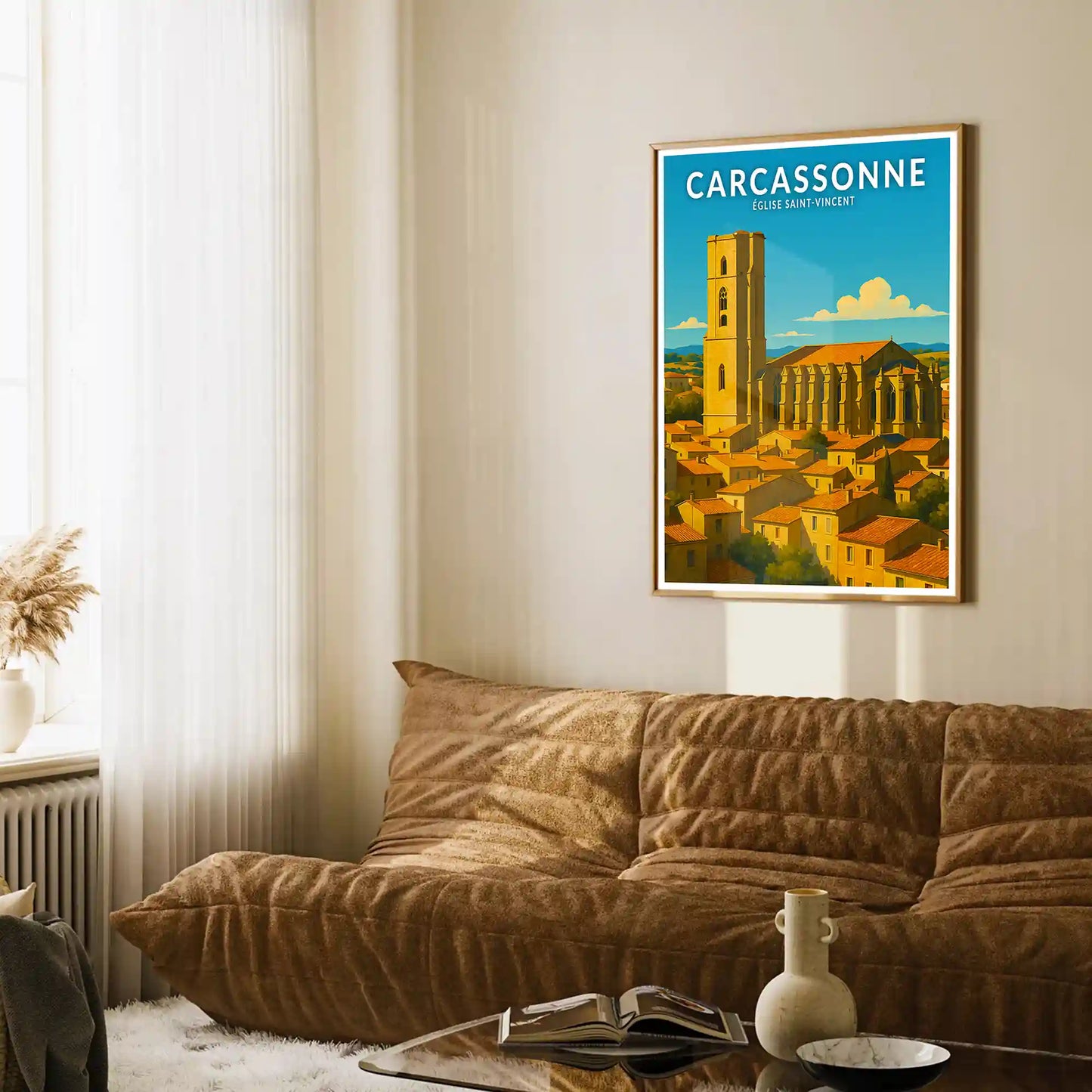 Affiche - Carcassonne - Église Saint-Vincent