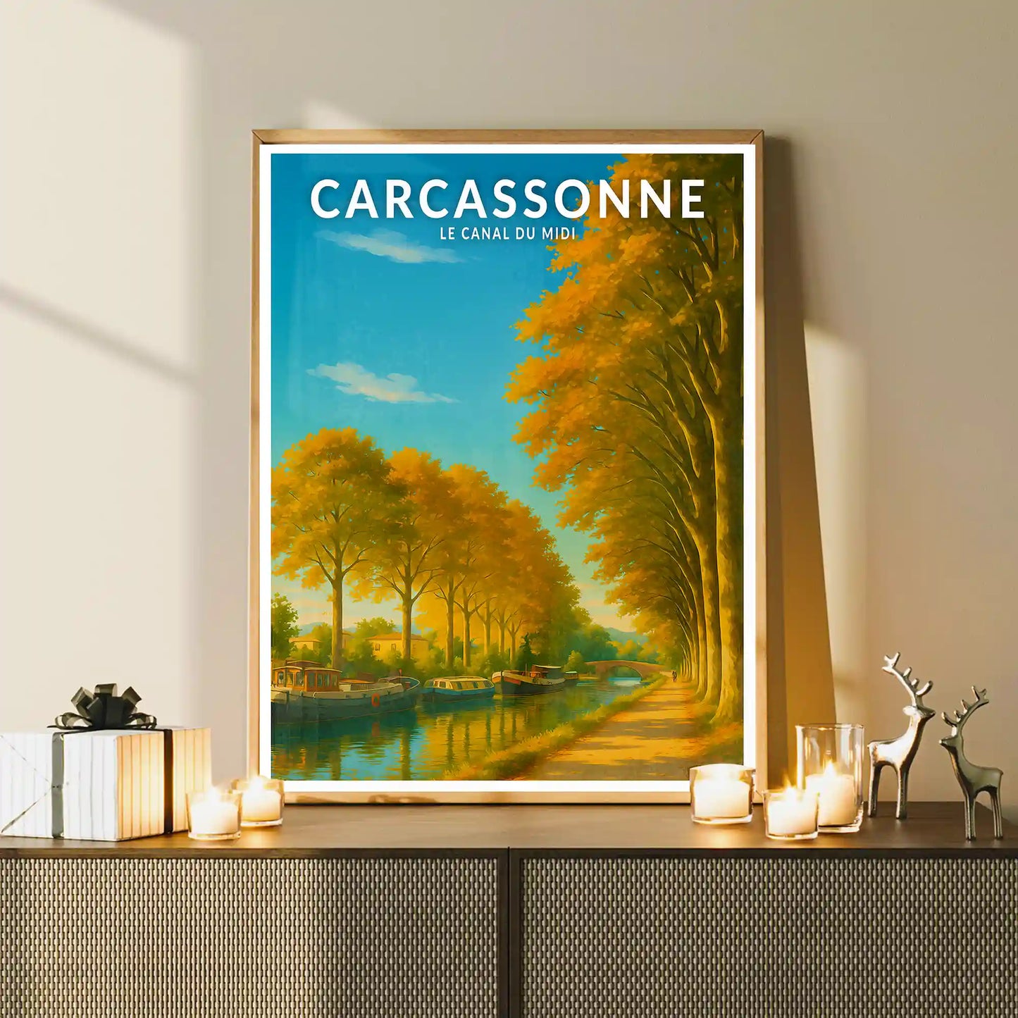 Affiche - Carcassonne - Le Canal du Midi