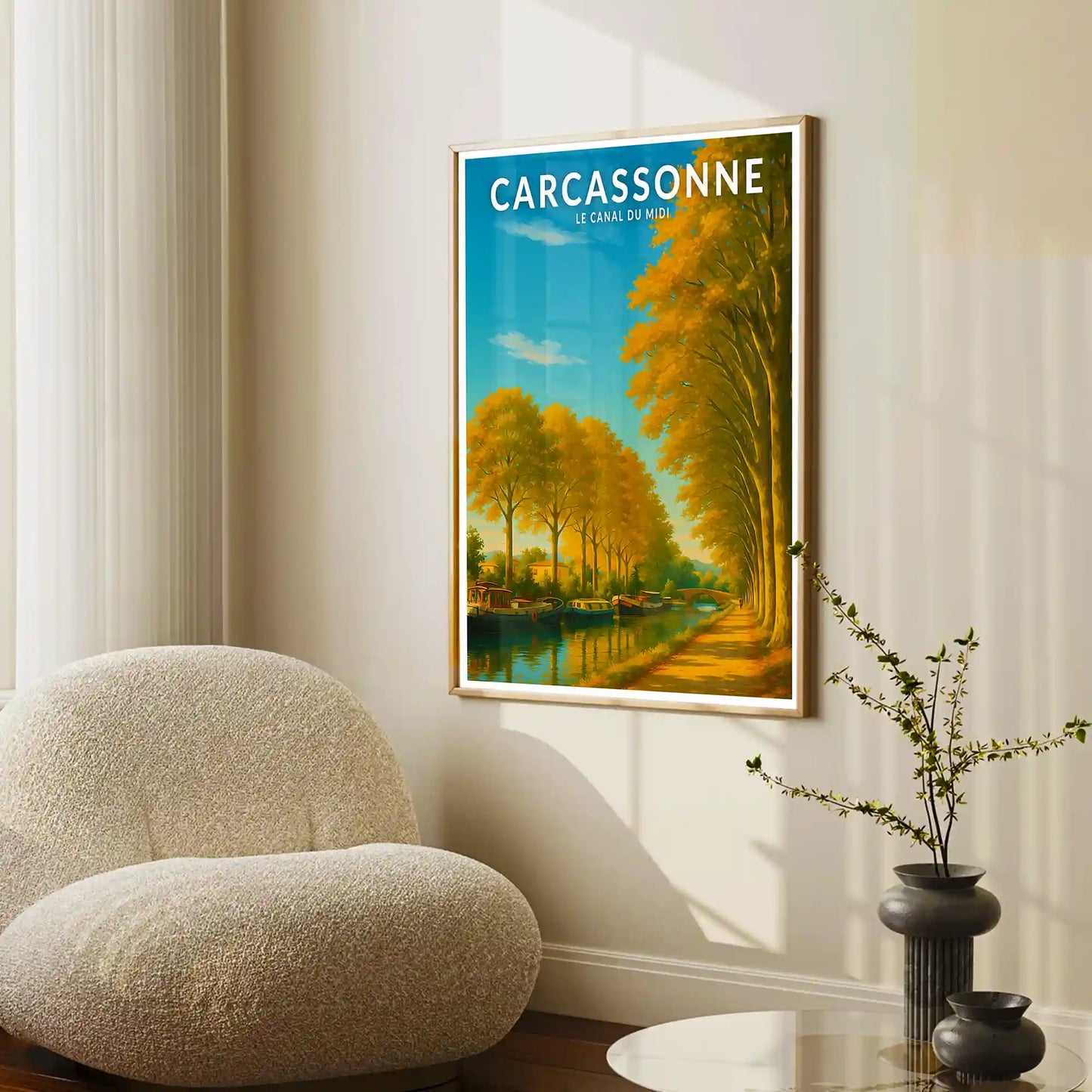 Affiche - Carcassonne - Le Canal du Midi