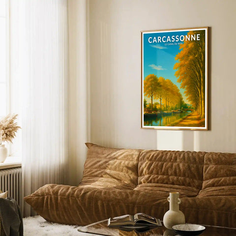 Affiche - Carcassonne - Le Canal du Midi