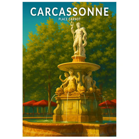 Affiche - Carcassonne - Place Carnot