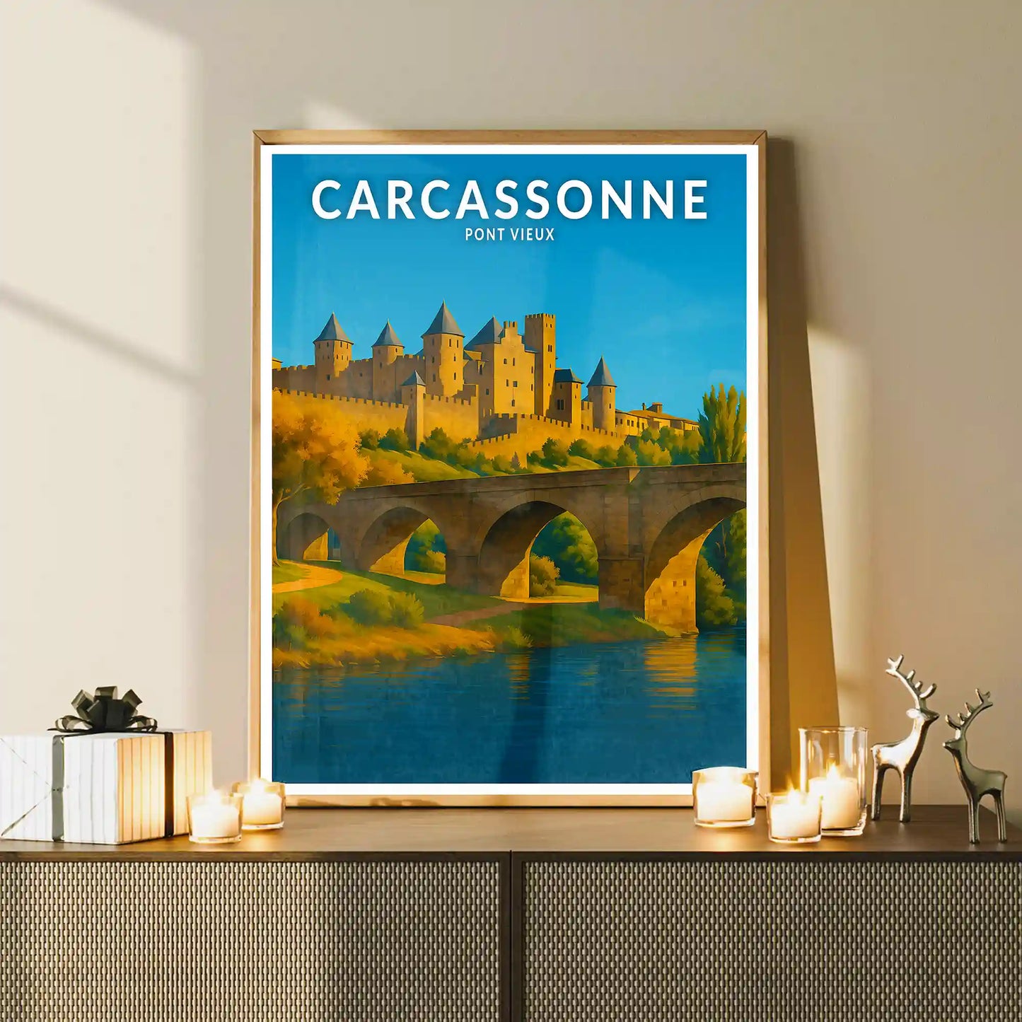 Affiche - Carcassonne - Pont Vieux