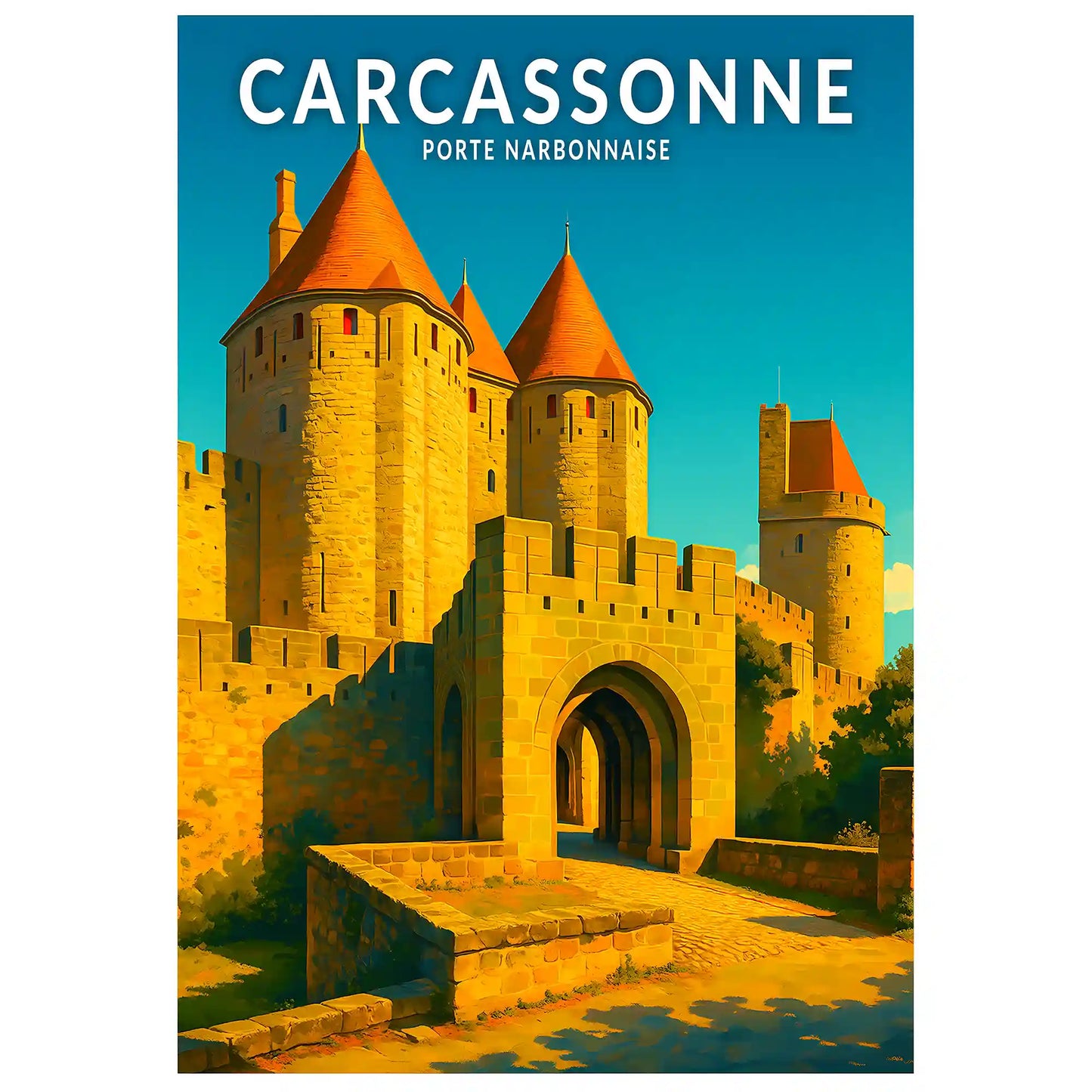 Affiche - Carcassonne - Porte Narbonnaise
