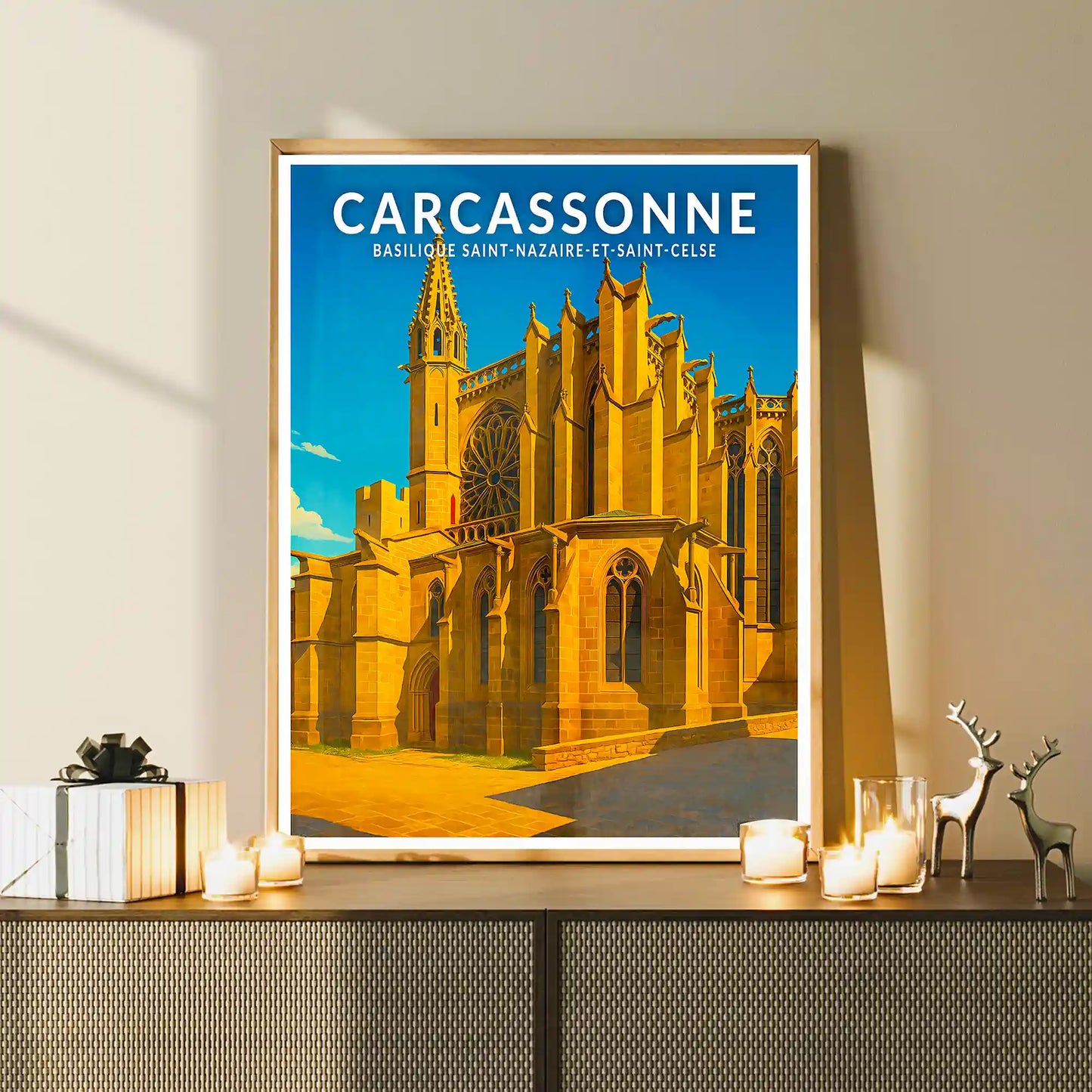 Affiche - Carcassonne - Basilique Saint-Nazaire-et-Saint-Celse